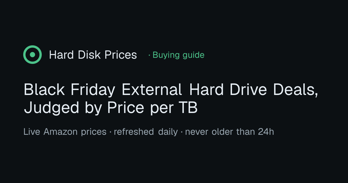 Black Friday External Hard Drive Deals by Price per TB